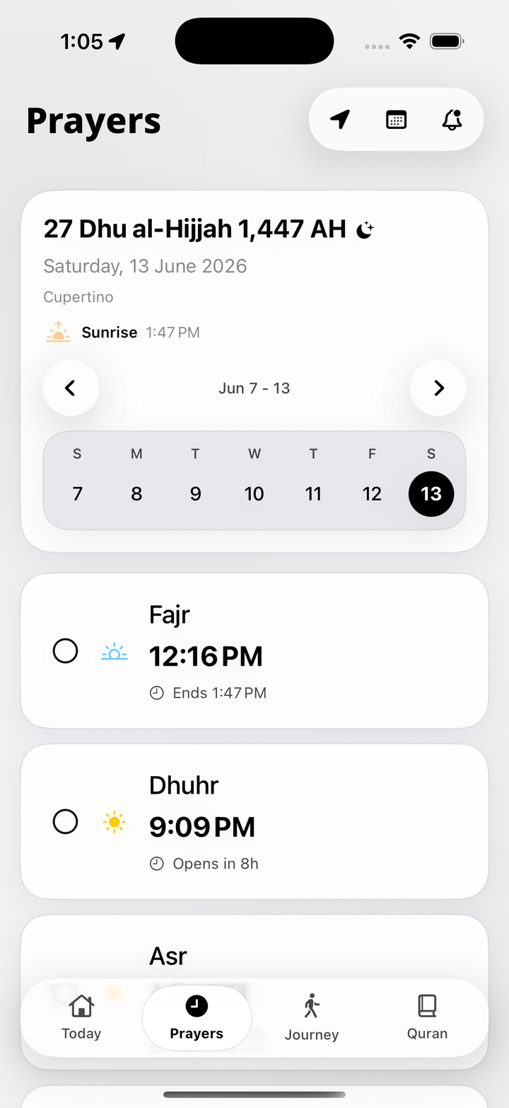 Tanwir app screen